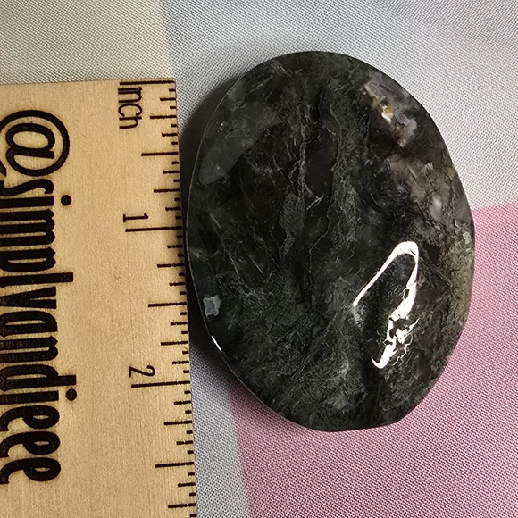 Crystals Other - Moss Agate Crystal Palm Stone